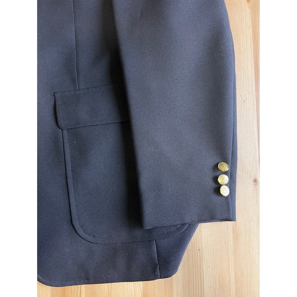 Vintage Sartain Et Ci Brown Mens Blazer Jacket Gold Buttons Unstructured 40R 777